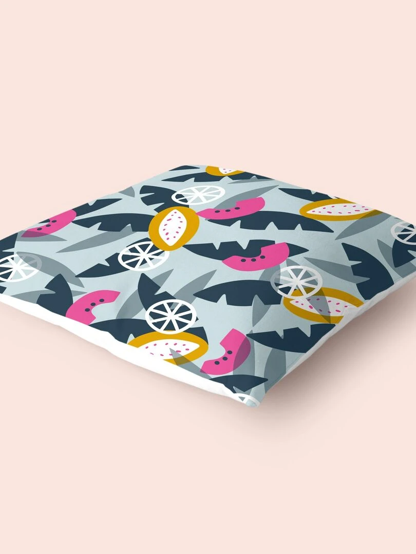 Housse de coussin décoratif Hello sunshine "Happyfriday"   Blanc