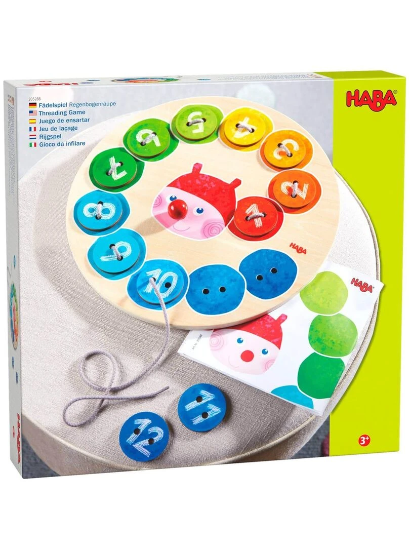 Jeu de laçage Chenille arc en ciel   N/A