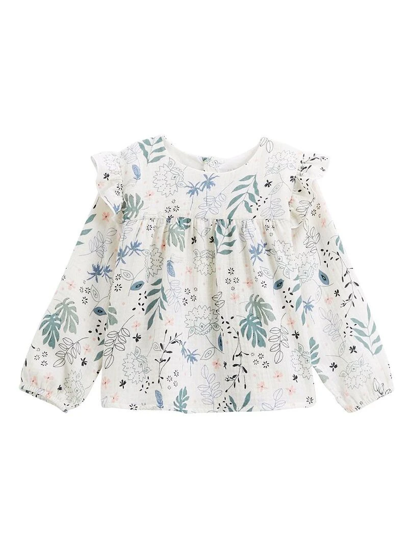 Blouse enfant en gaze de coton Belle de Nuit Ecru