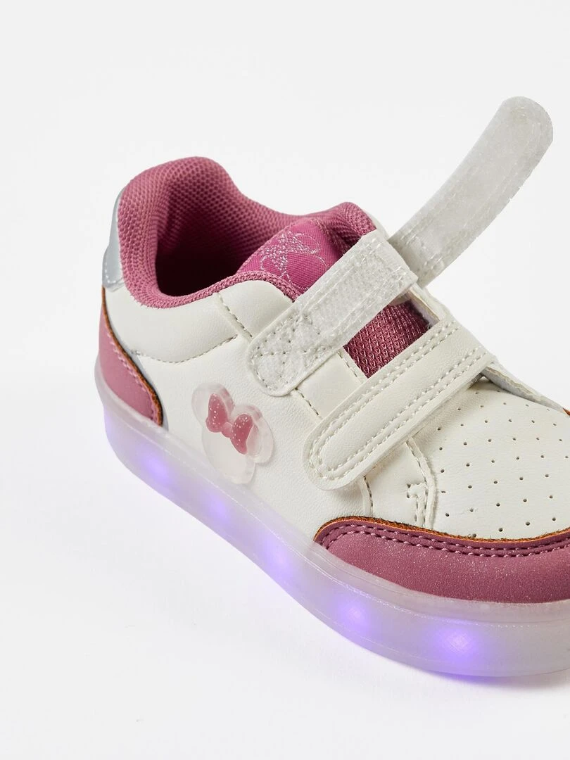 Baskets avec Lumières pour Bébé Fille 'Minnie'  MINNIE   Rose foncé