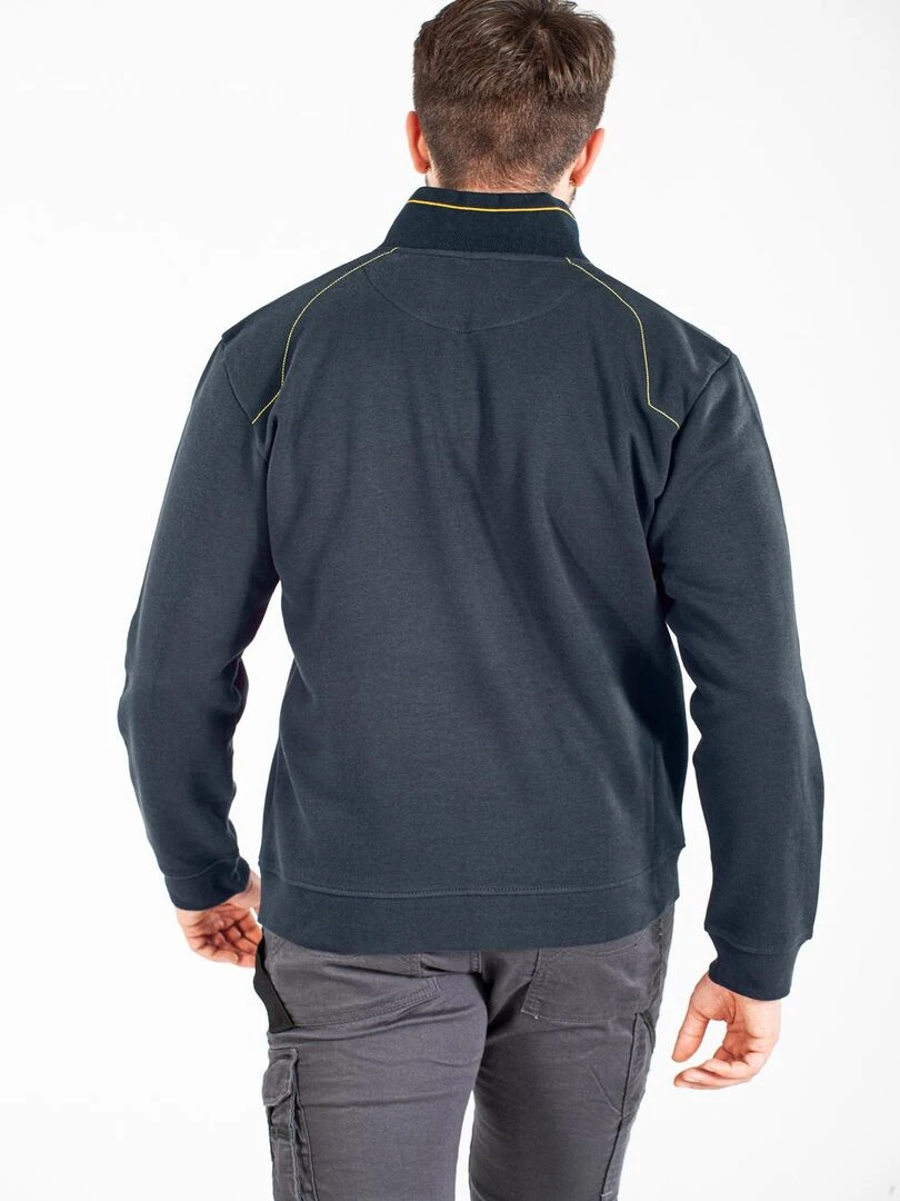 Sweat avec col camionneur HALFZIP 'Rica Lewis' Gris