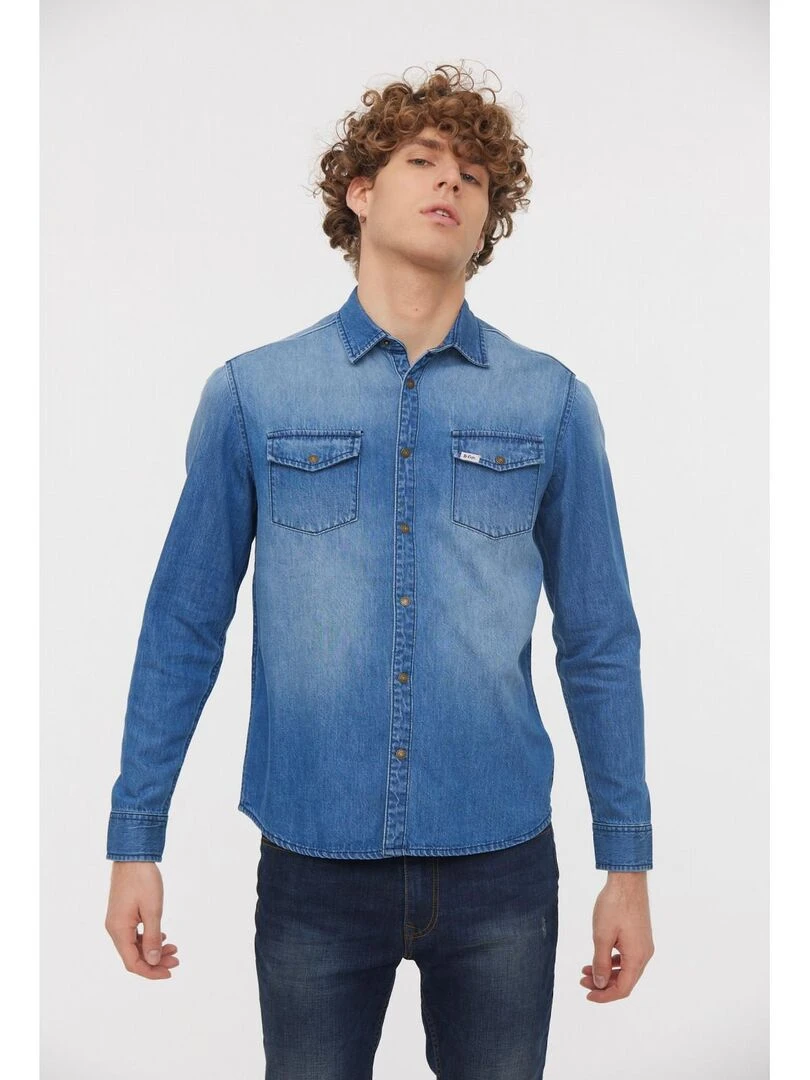 Lee Cooper Chemise manches longues coton DARILE Bleu