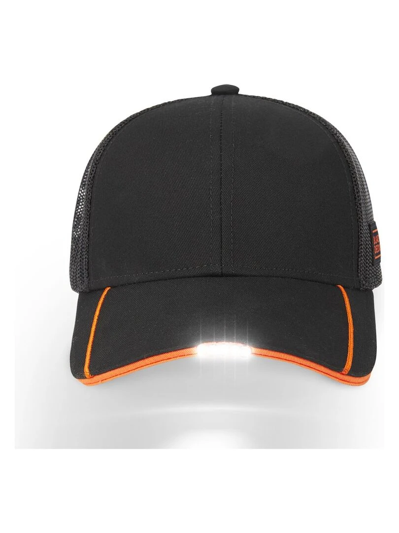 Casquette avec filet Work Homme avec LED Black & Decker Noir