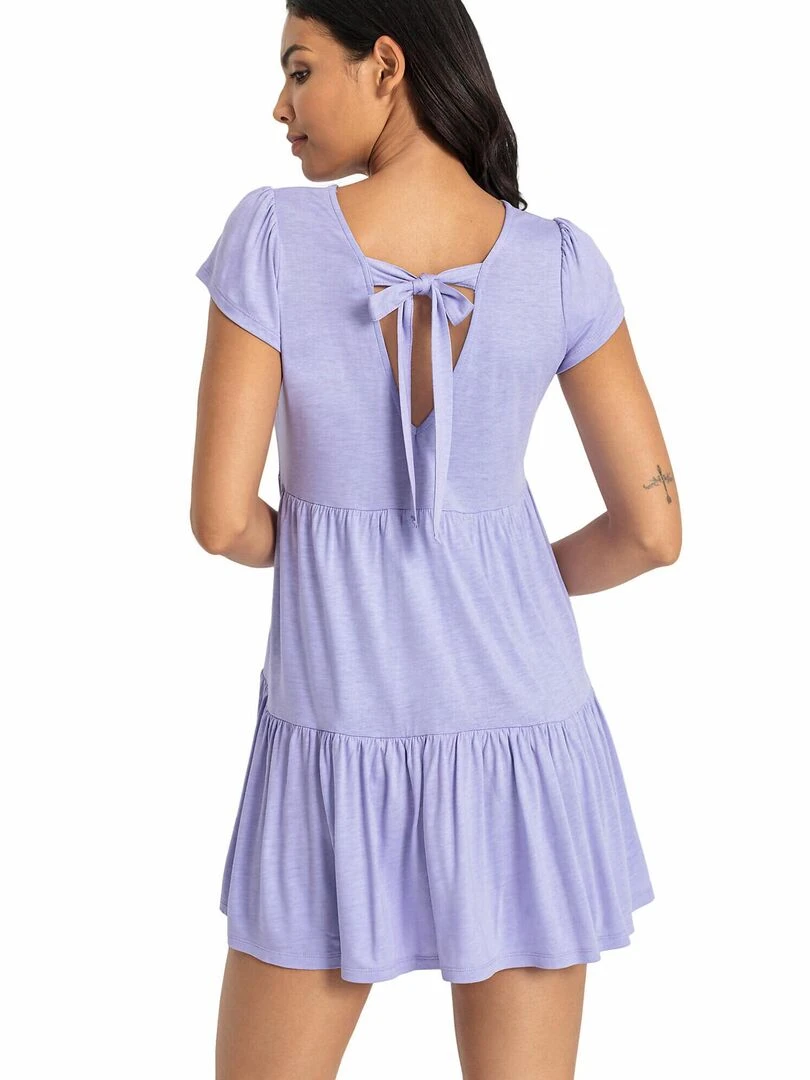 Robe estivale manches courtes Ranunkel Violet