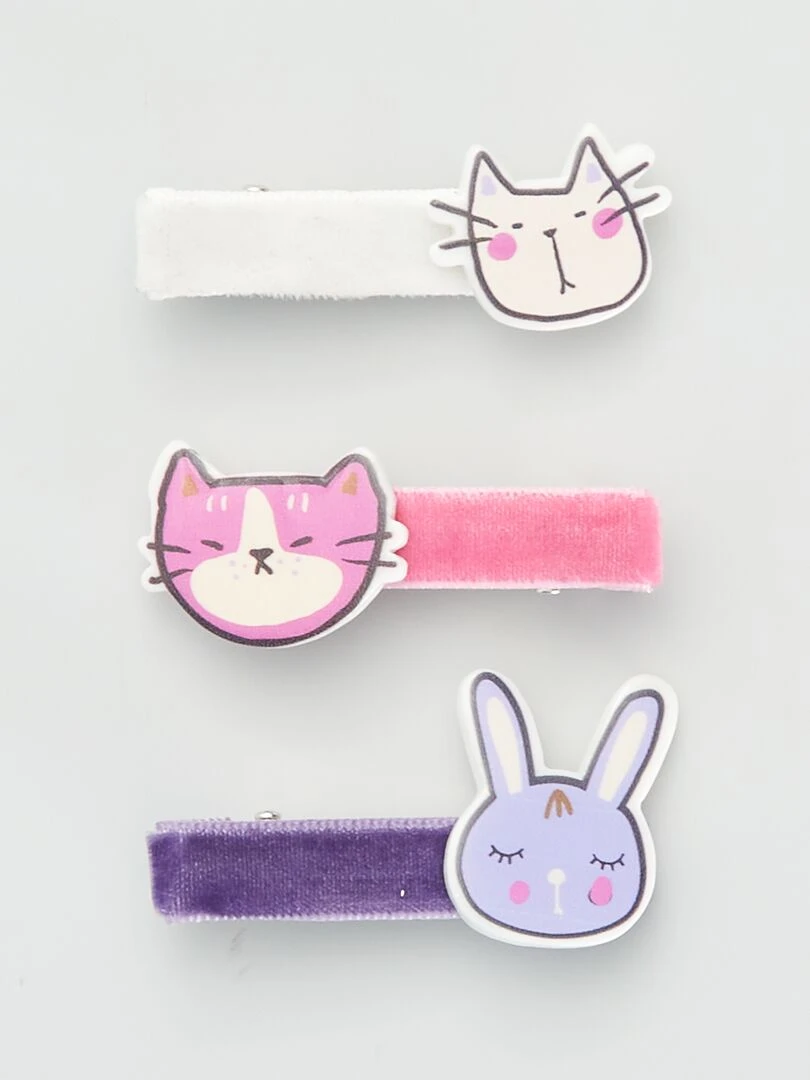 Lot de 3 princes crocos Violet/rose/blanc