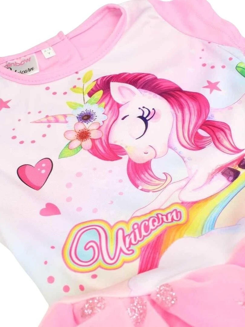 Disney Robe fille imprimé Unicorn Valley Rose