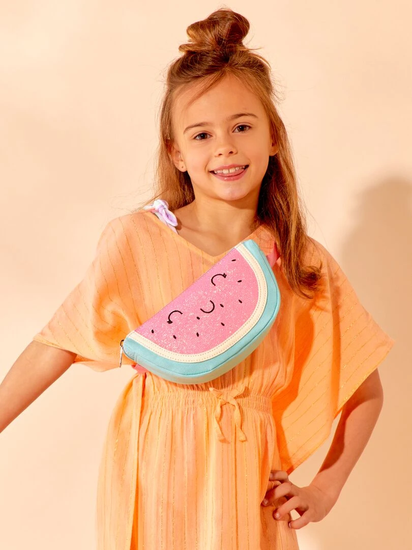 Sac banane à imprimé pailletée Rose