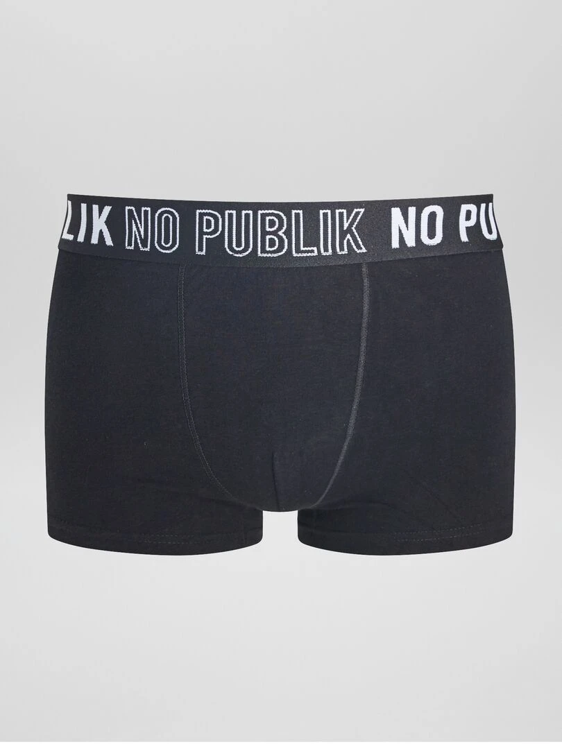 Lot de 3 boxers 'No Publik' Noir