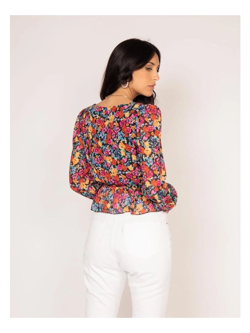 Blouse motifs FANOLA Blanc