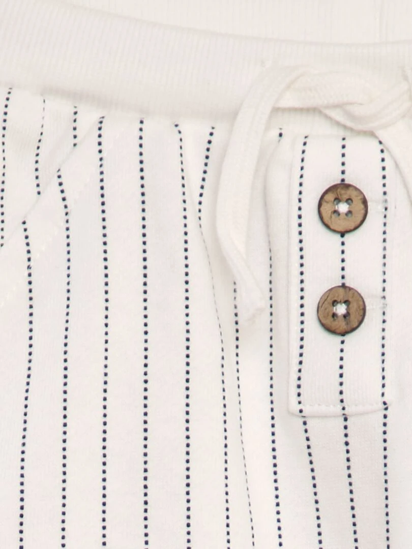 Short en molleton avec imprimé Blanc
