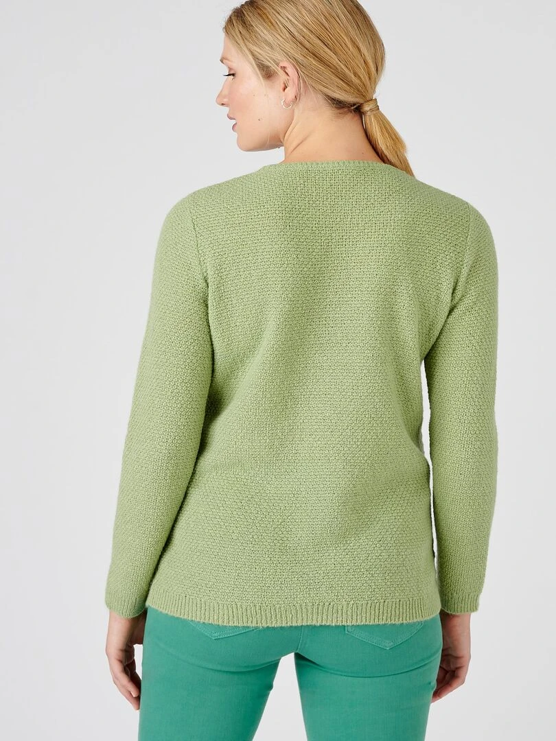 Pull col rond chaud   Damart   Vert