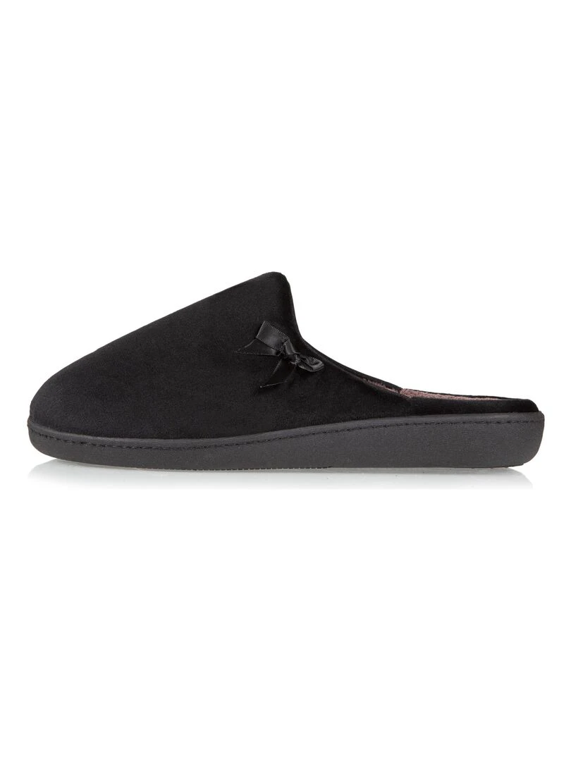 Chaussons mules Femme Noir Pois   Noir