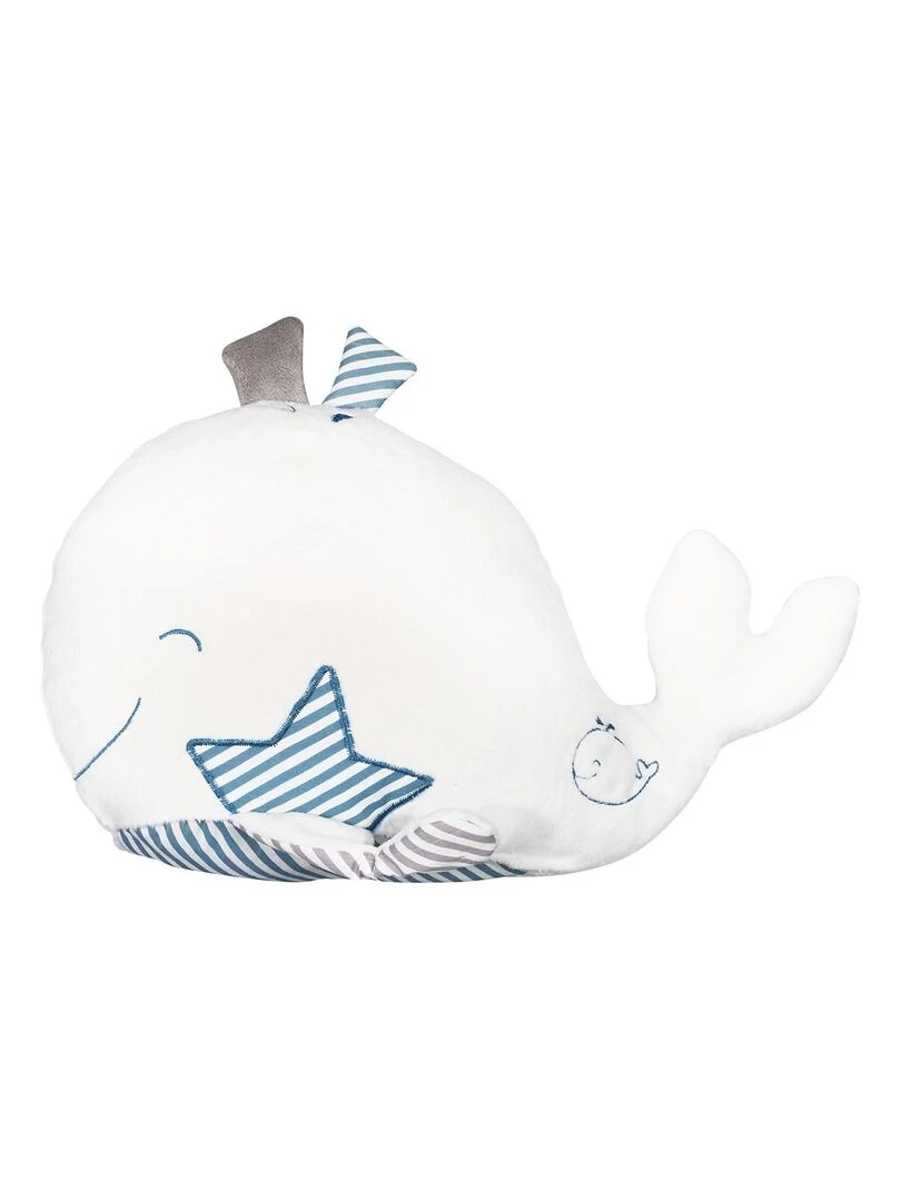 Doudou baleine en velours blanc SAUTHON Blanc