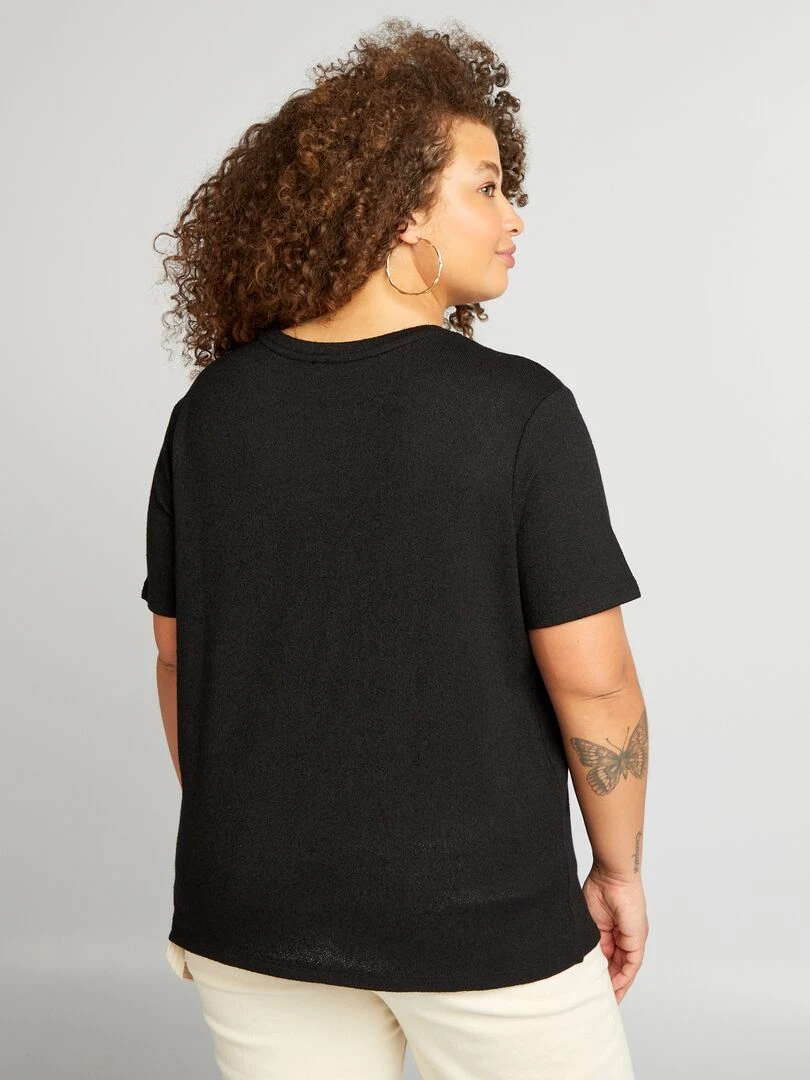 T shirt classique fluide   noir