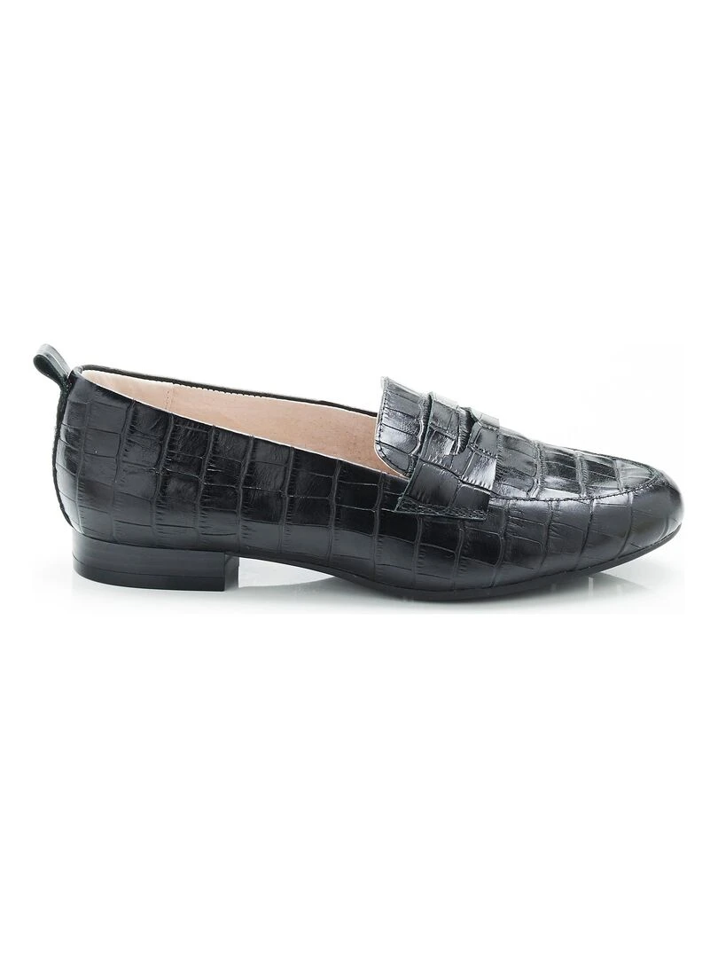 Mocassins aspect croco    Damart   Noir