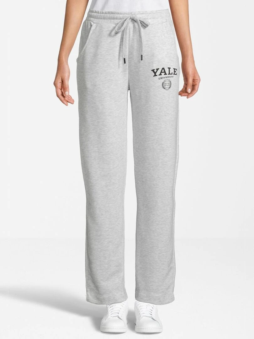 Pantalon de jogging logo YALE Polycoton Gris chiné XL Gris