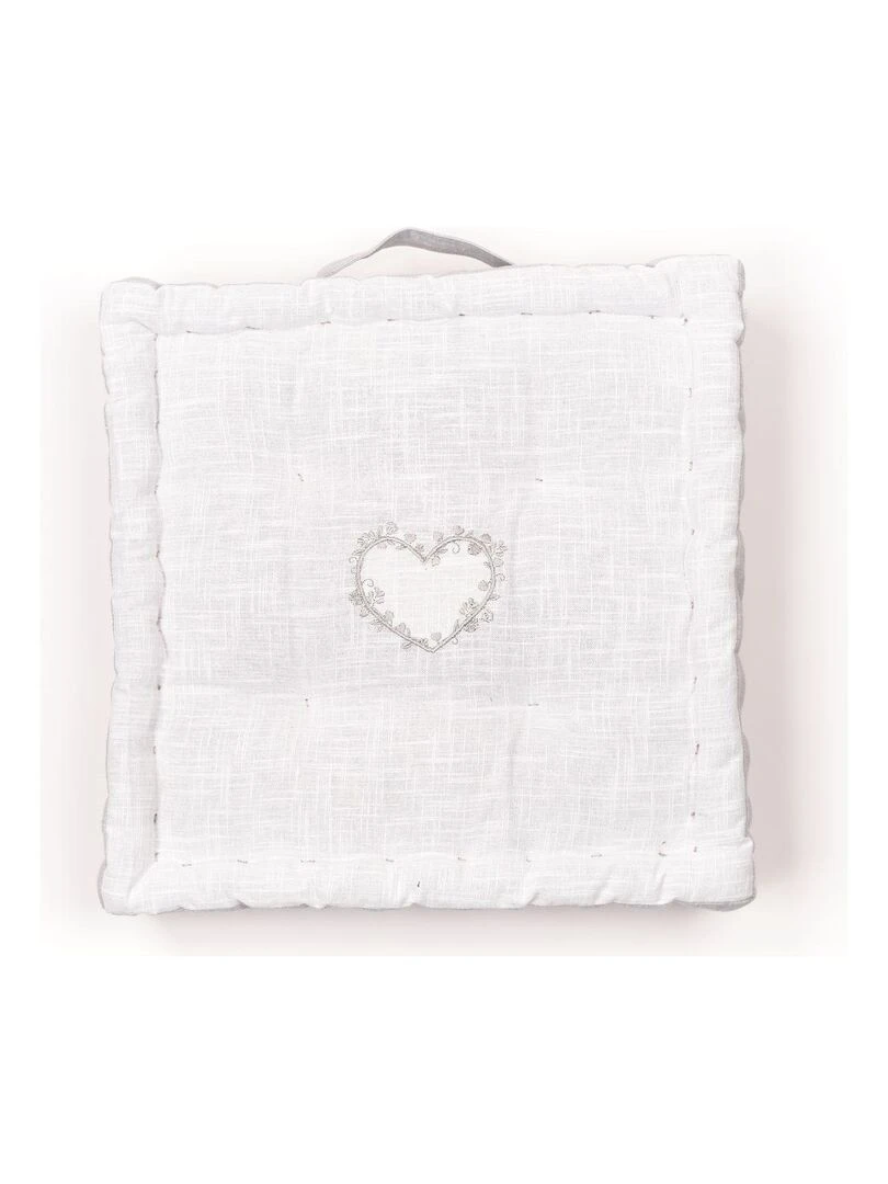 Coussin de sol avec broderies 'CHARME' 'TODAY' Gris clair