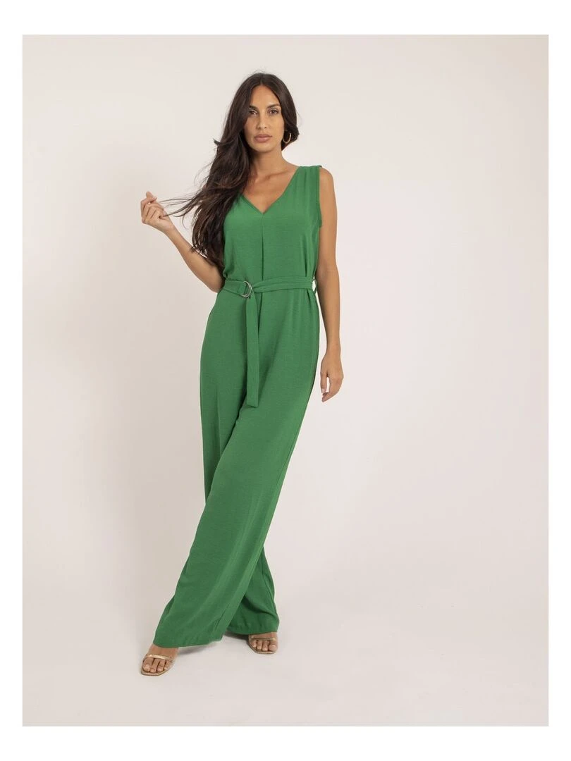 Combi pantalon et ceinture ELEA   Vert
