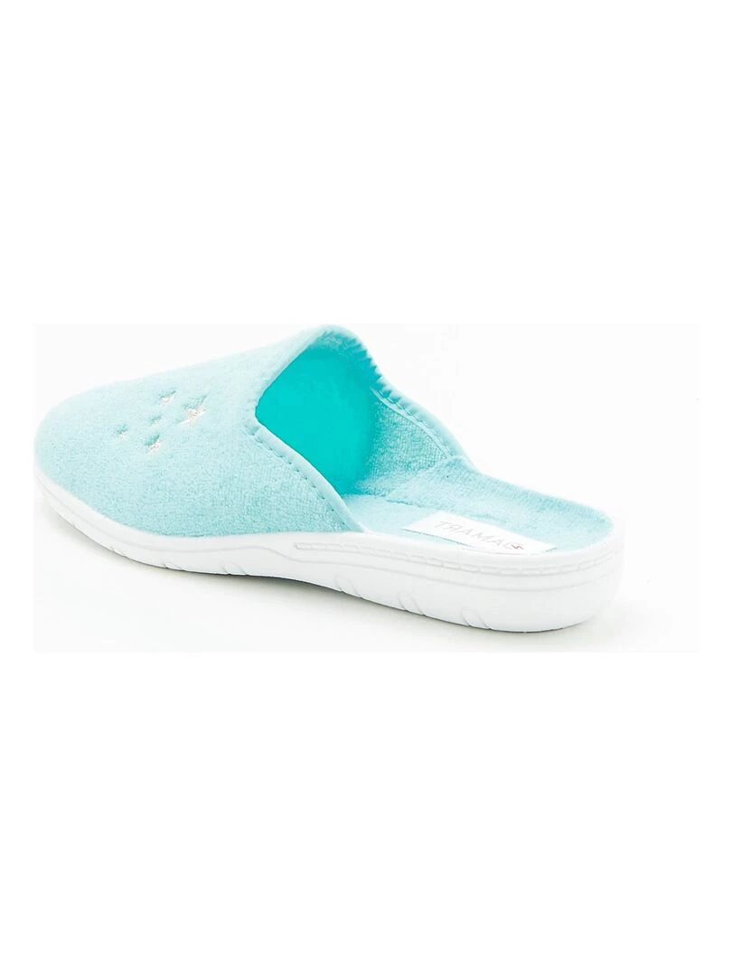 Mules en éponge    Damart   Bleu clair