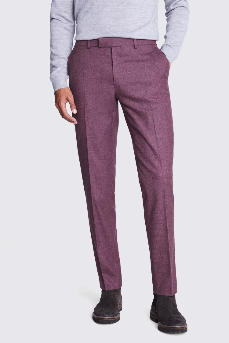 Slim Mulberry Flannel Trousers Buy Online at Moss