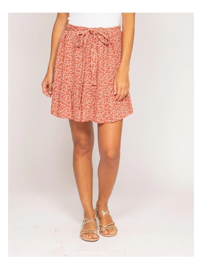 Jupe short motifs XYMESS Rose