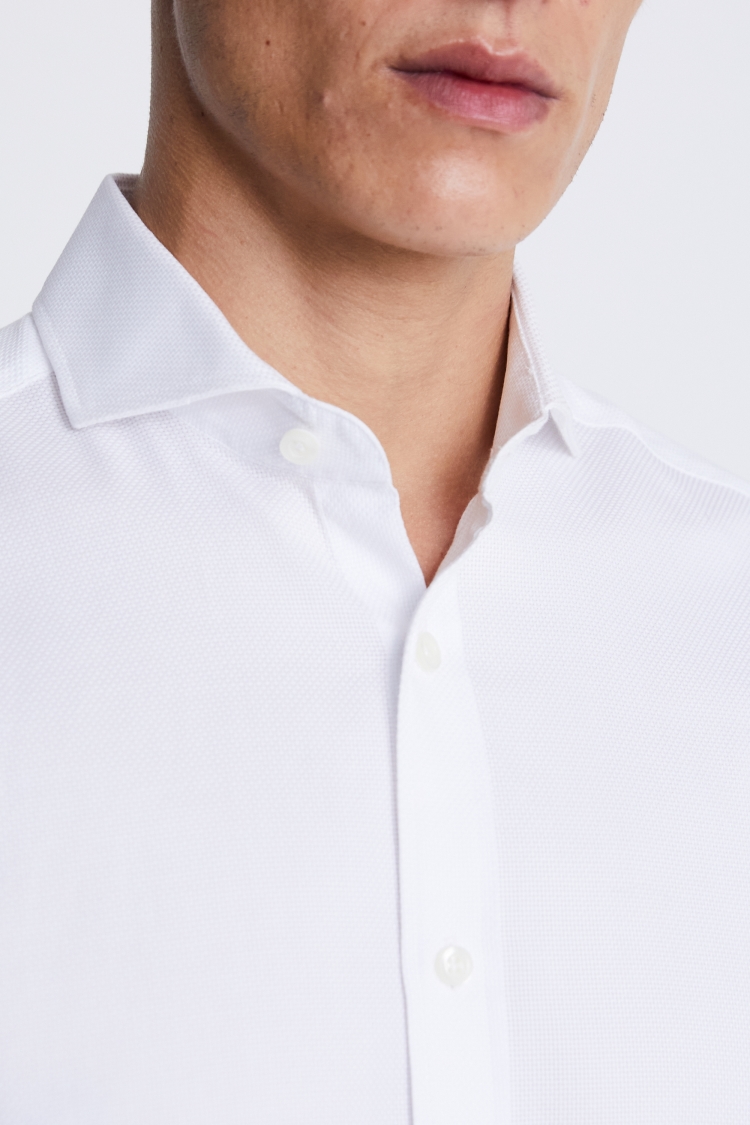 Regular Fit White Dobby Shirt Buy Online at Moss