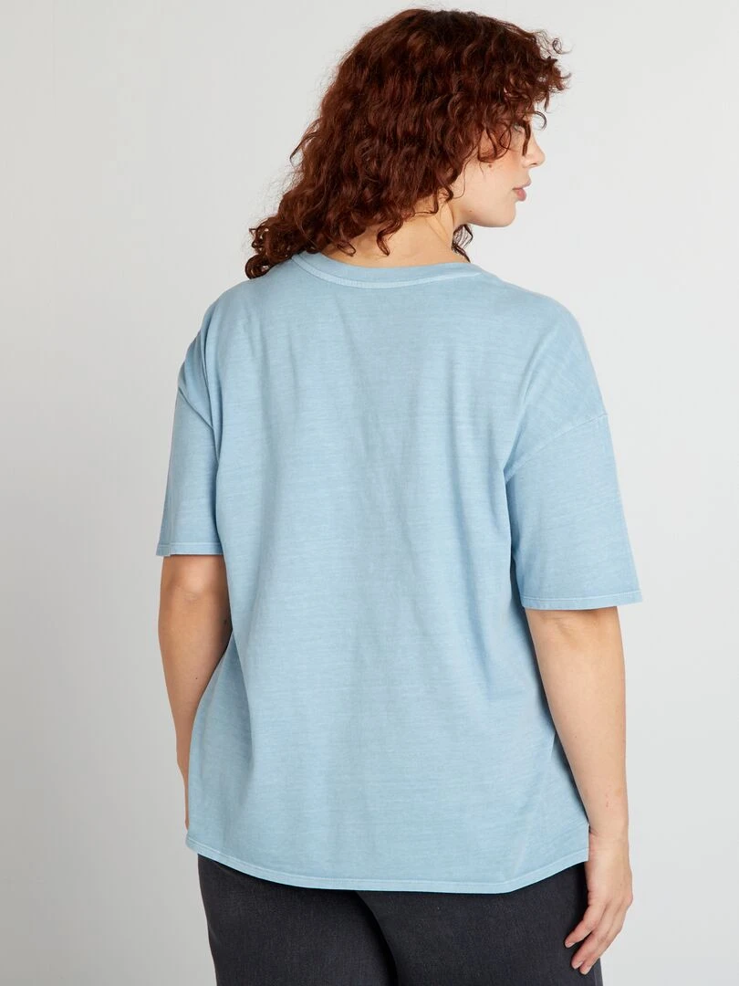 T shirt en jersey chiné   Bleu