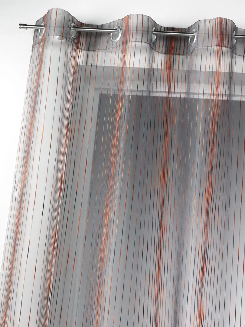 Voilage en organza multicolore tissé Cuivre