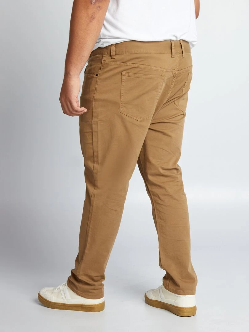 Pantalon slim   L34   Marron clair
