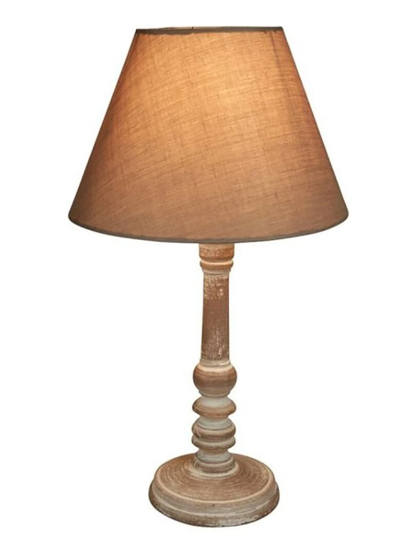 Lampe charme bois taupe   Beige