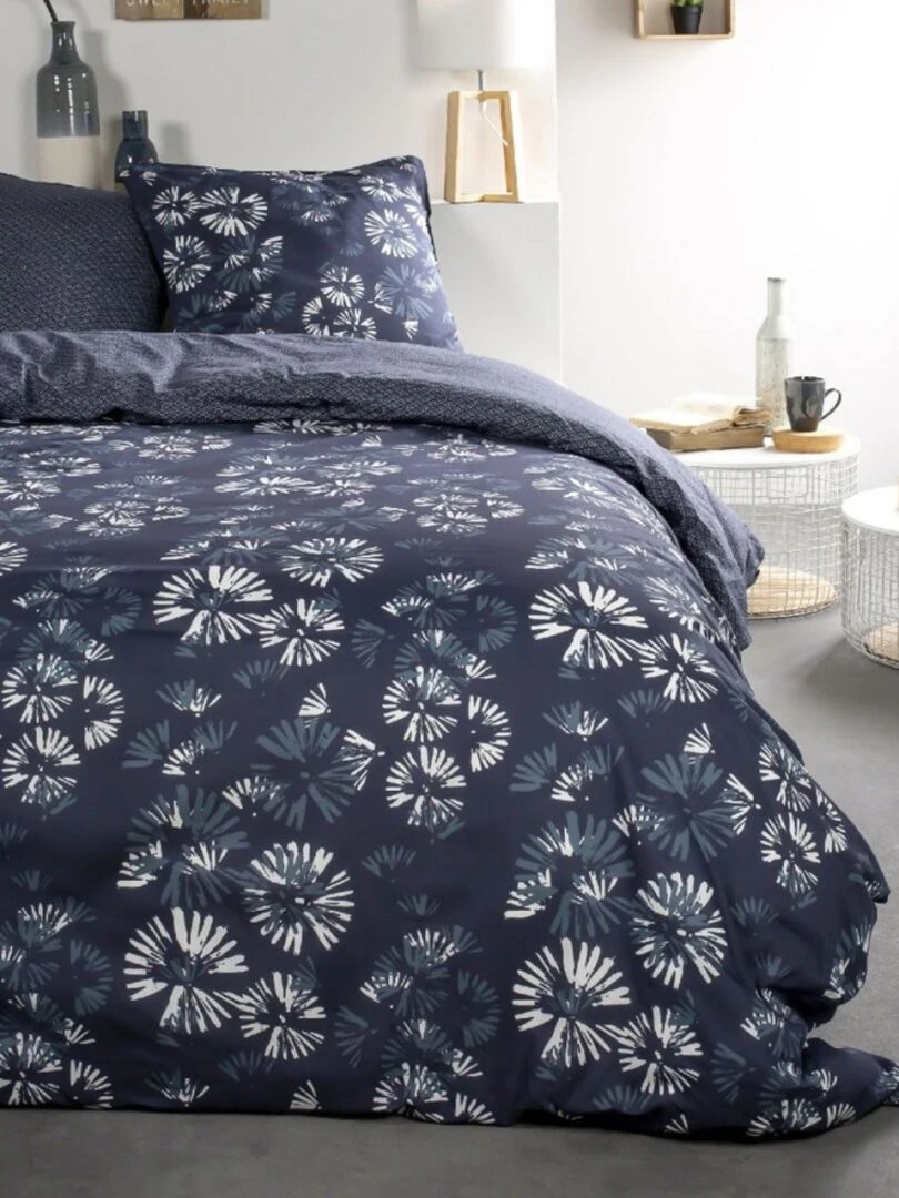 Housse de couette Sunshine Kuro + taie(s) 100% coton 57 fils Bleu