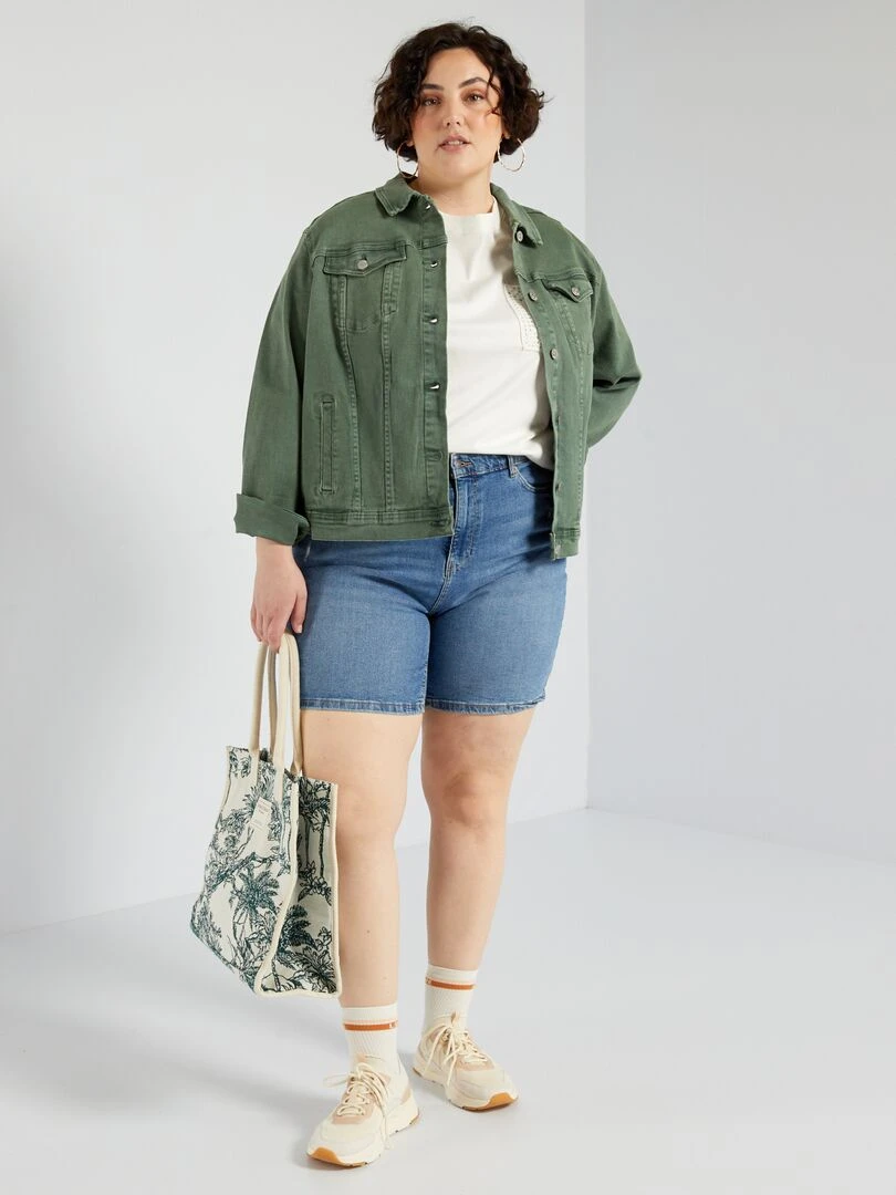 T shirt avec poche en crochet   Blanc