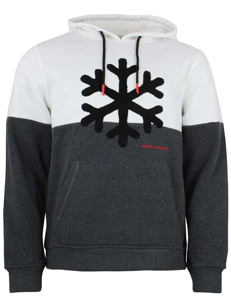 Sweat à capuche homme CARLO PEAK MOUNTAIN Gris