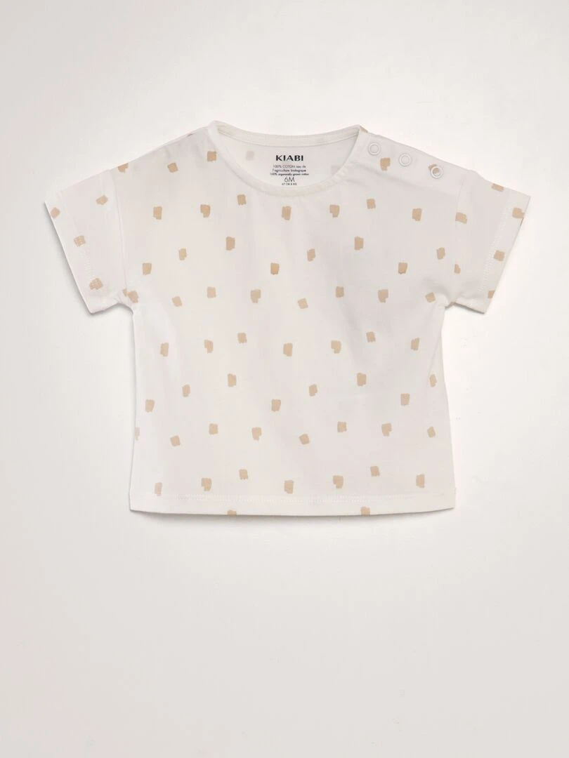 Ensemble t shirt + short   2 pièces   Mixte   Blanc
