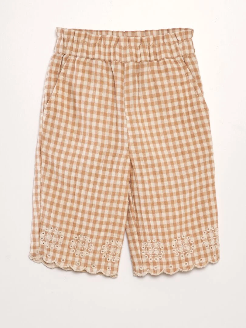 Ensemble blouse + pantalon   Beige