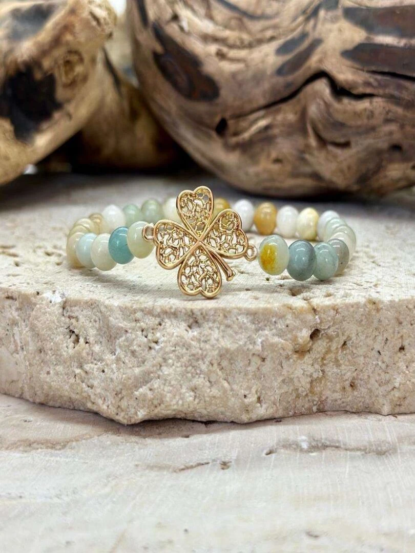 Bracelet chance en Amazonite Bleu