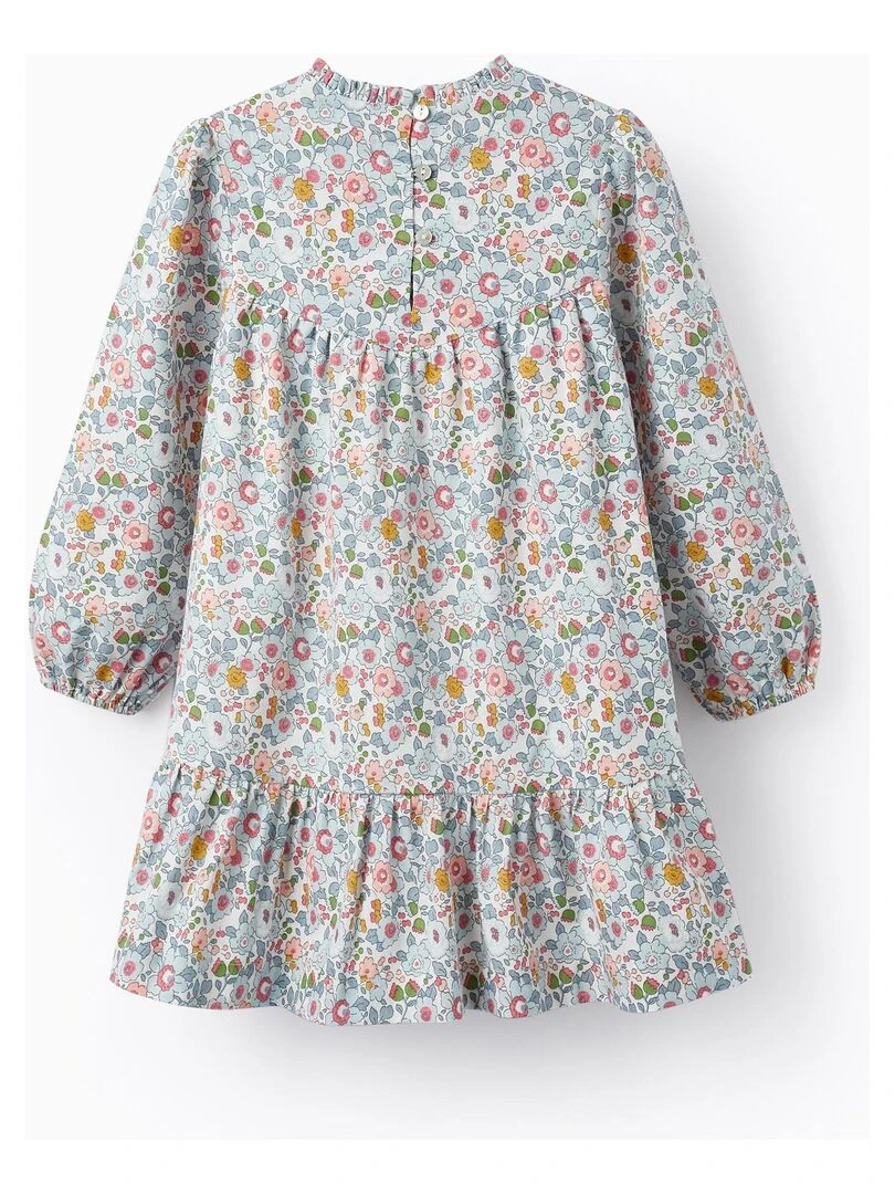 Robe Florale en Coton pour Fille manches longues ROYALS OFF DUTY Blanc
