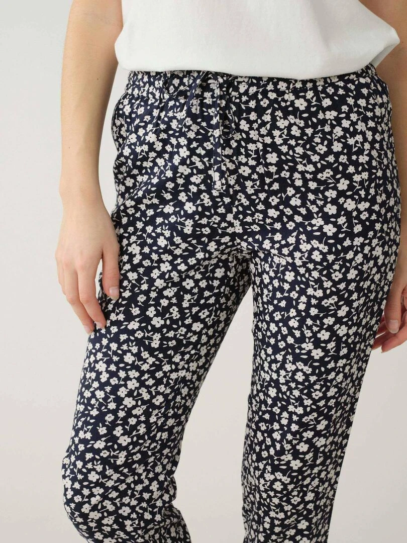 Pantalon long en twill pour femme 'Deeluxe'   Bleu
