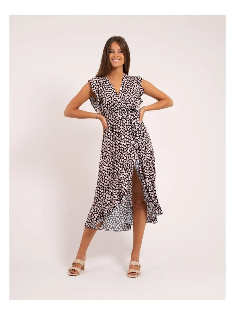 Robe longue motifs ILOUA Noir