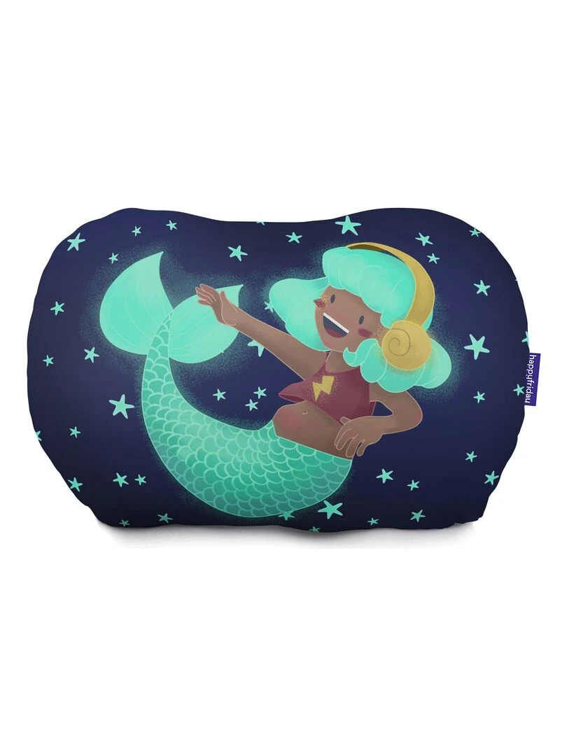 Coussin Happy mermaid "Happyfriday" Blanc