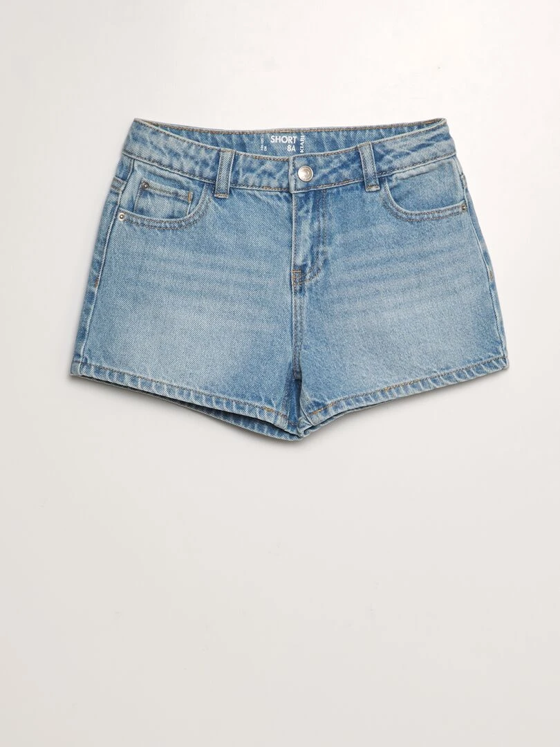 Short en jean classique Bleu clair