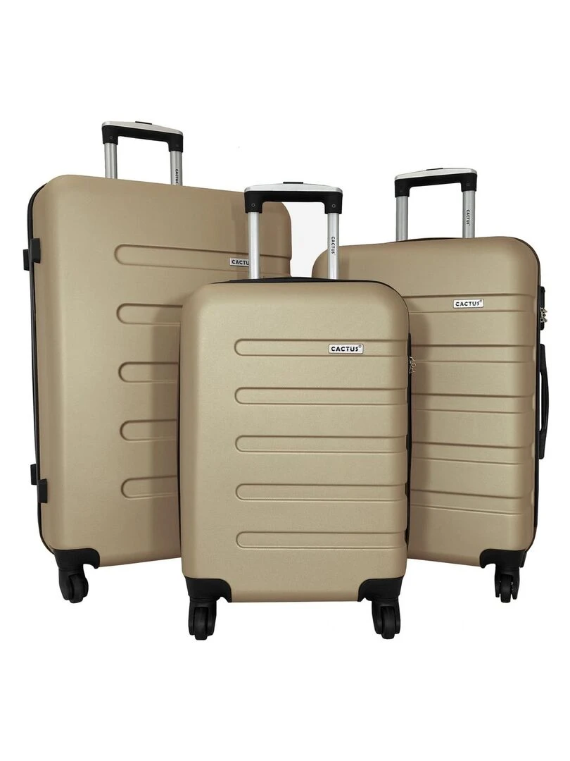 Lot 3 Valises Rigides dont 1 Valise Cabine ABS Jaune