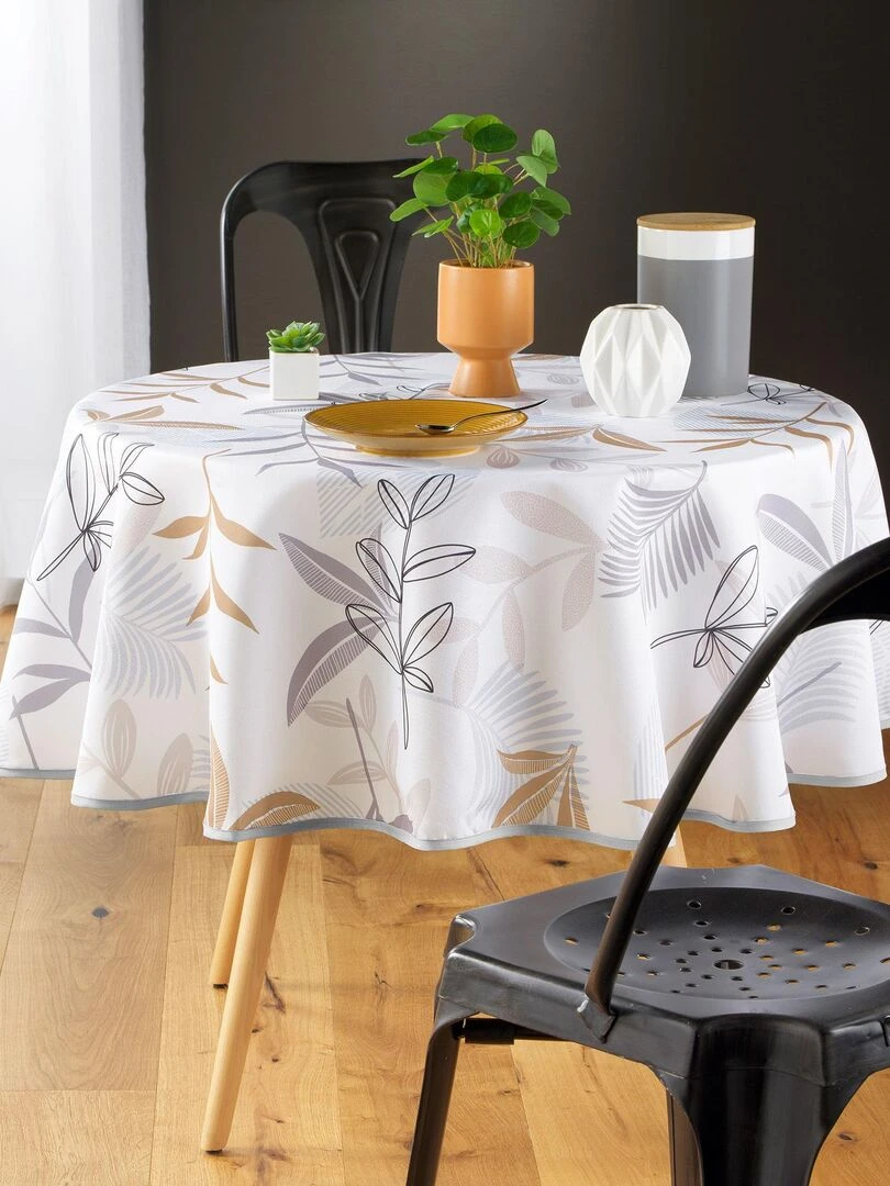 Nappe ronde 180 cm douceur miraline   Blanc