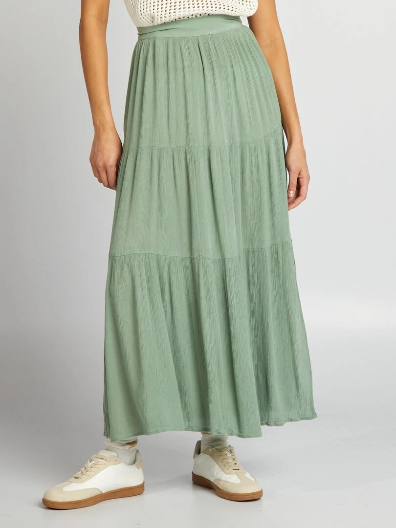 Jupe évasée Vert
