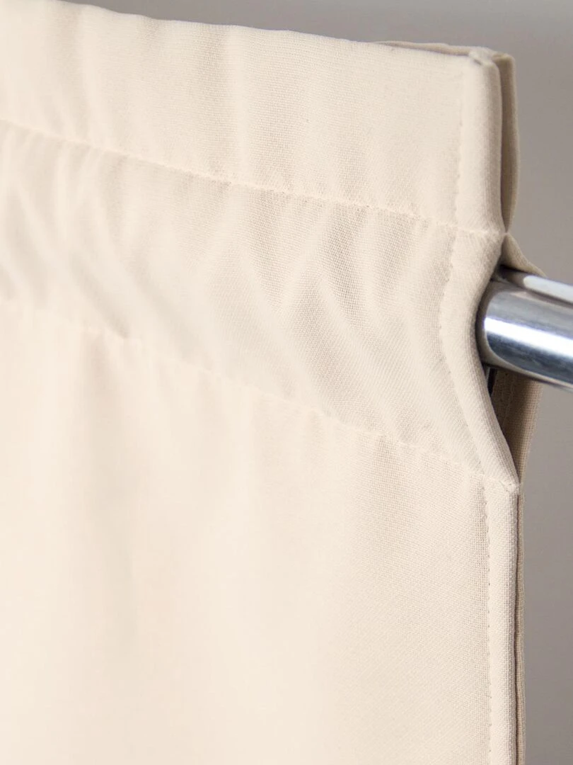 Rideau séparateur de pièce à galon fronceur Beige