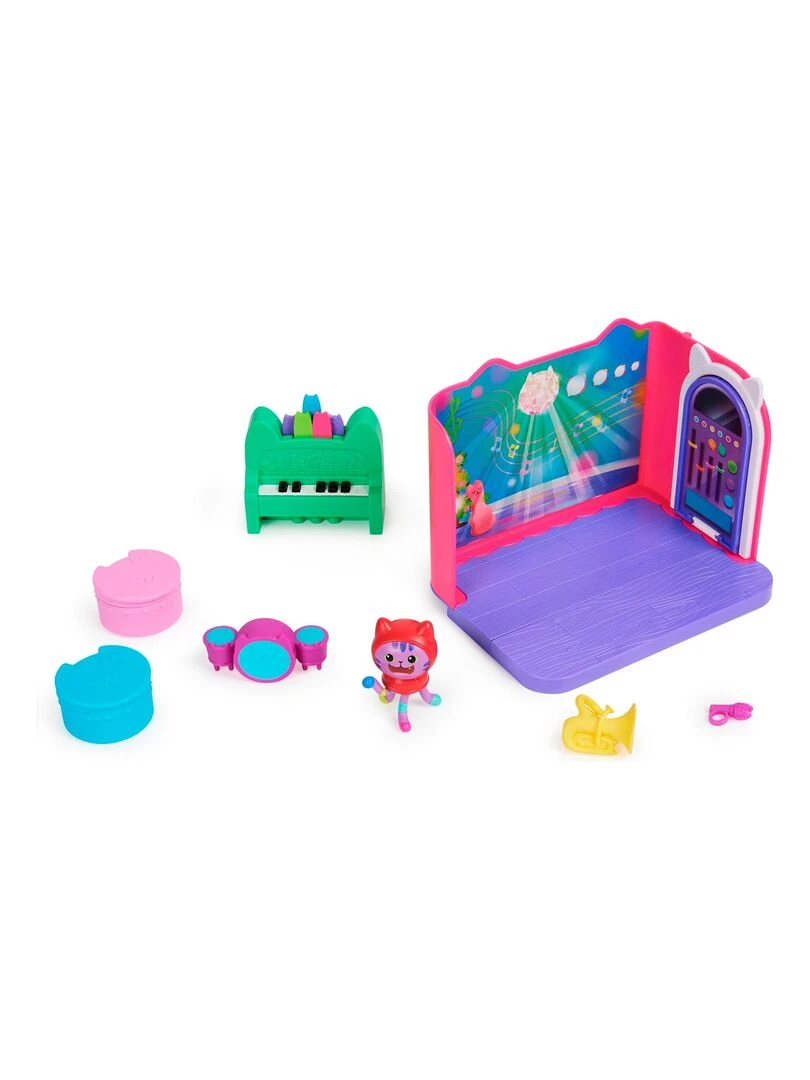 Gabby's Dollhouse   Salle de musique Groovy avec la figurine de Daniel James Catnip   N/A