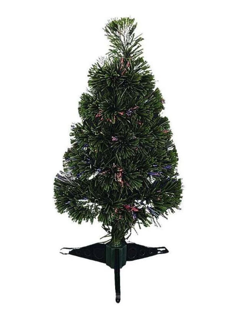 Sapin de Noel Fibre Optique H60 secteur Vert