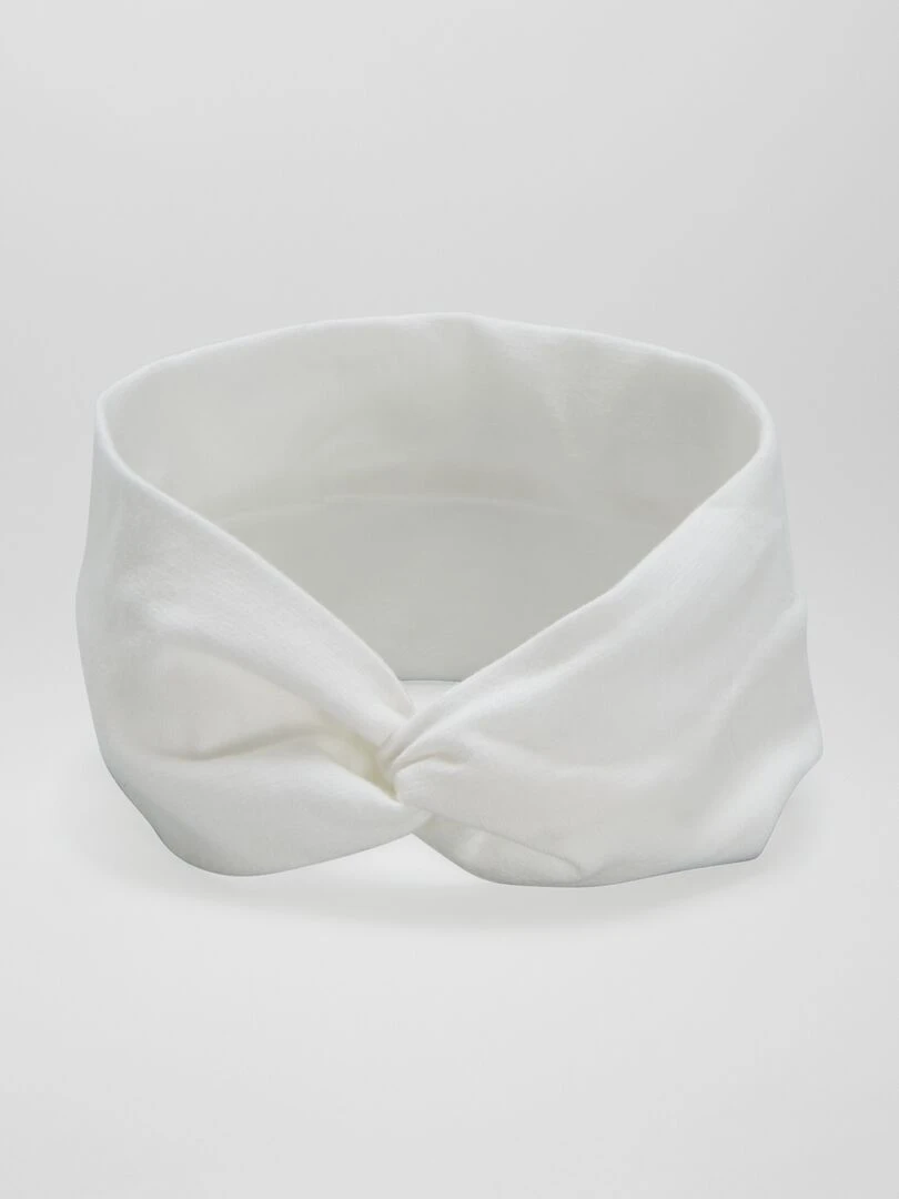 Lot de 2 bandeaux croisés en maille   Rose/blanc