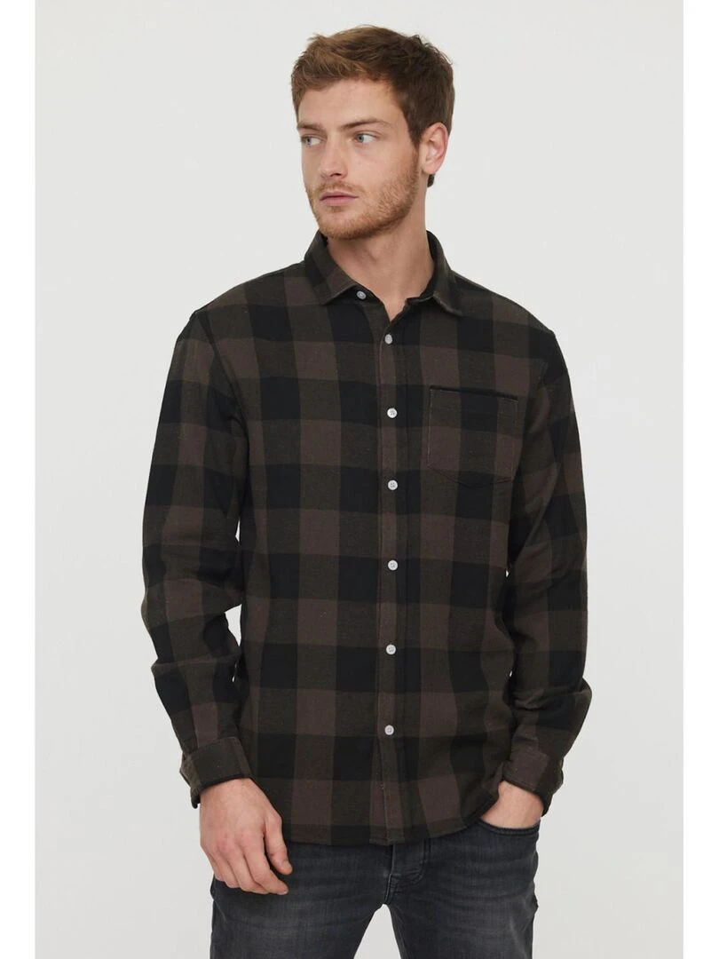 Lee Cooper Chemise manches longues coton regular DOXOU Marron