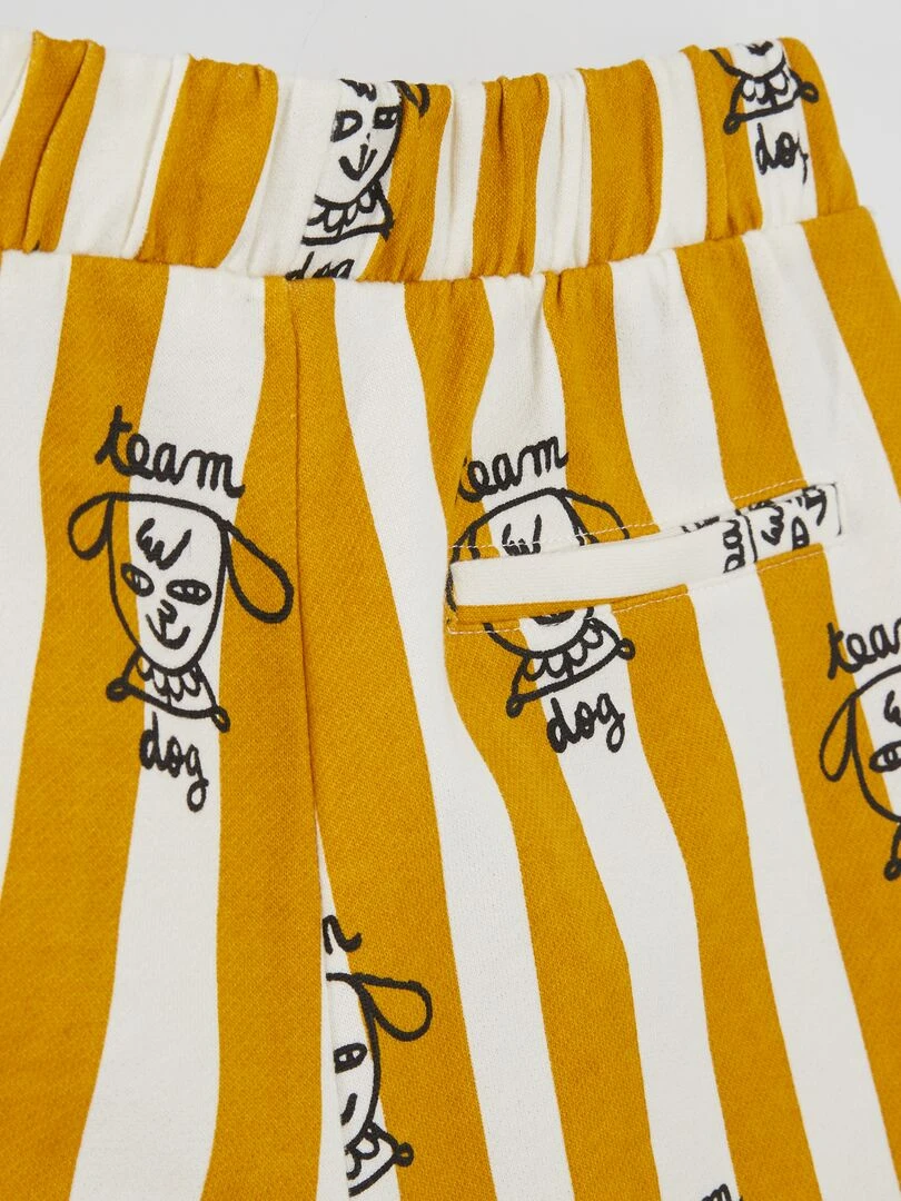 Pantalon en molleton X Little Bad Wolf   Blanc/jaune